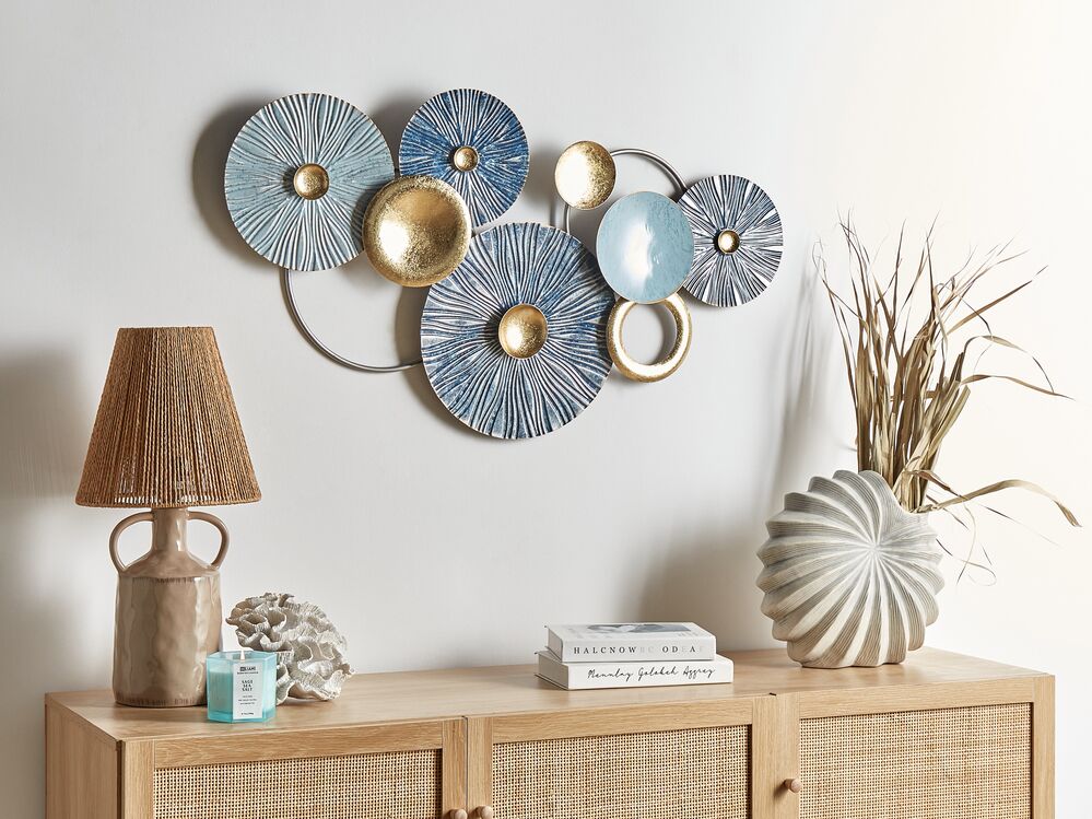 Wanddecoratie ACTINIUM Metaal 51 cm Blauw
