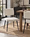 Esszimmerstuhl 2er Set STURGIS Cord Cremeweiß