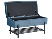Schuhbank SOLVANG Stoff Blau mit Stauraum_1043747