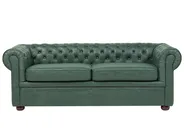 Sofa 3-Sitzer CHESTERFIELD Kunstleder Grün_706863