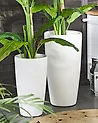 Set mit 2 Blumentöpfen TSERIA 32 cm Weiß