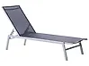 Sonnenliege NOLI mit Relaxfunktion Metall Schwarz