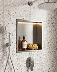 Niche de douche ITAIPU LED Métal Argenté_1134903