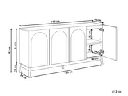 4 Door Sideboard BOULIA Light Beige_1169379