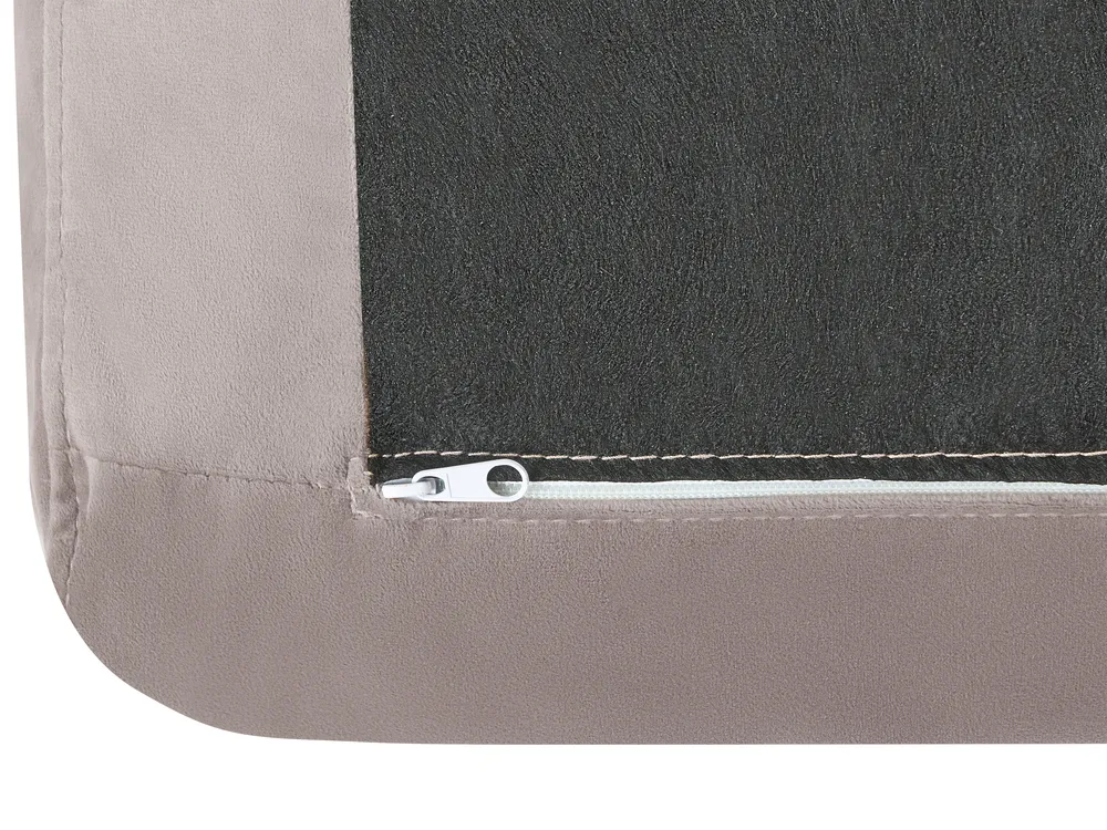Schlafsofa 3-Sitzer EGGE Samtstoff Taupe_1021019