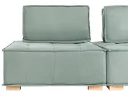 Modul Ecksofa 5-Sitzer TIBRO Stoff Hellgrün linksseitig_1057821