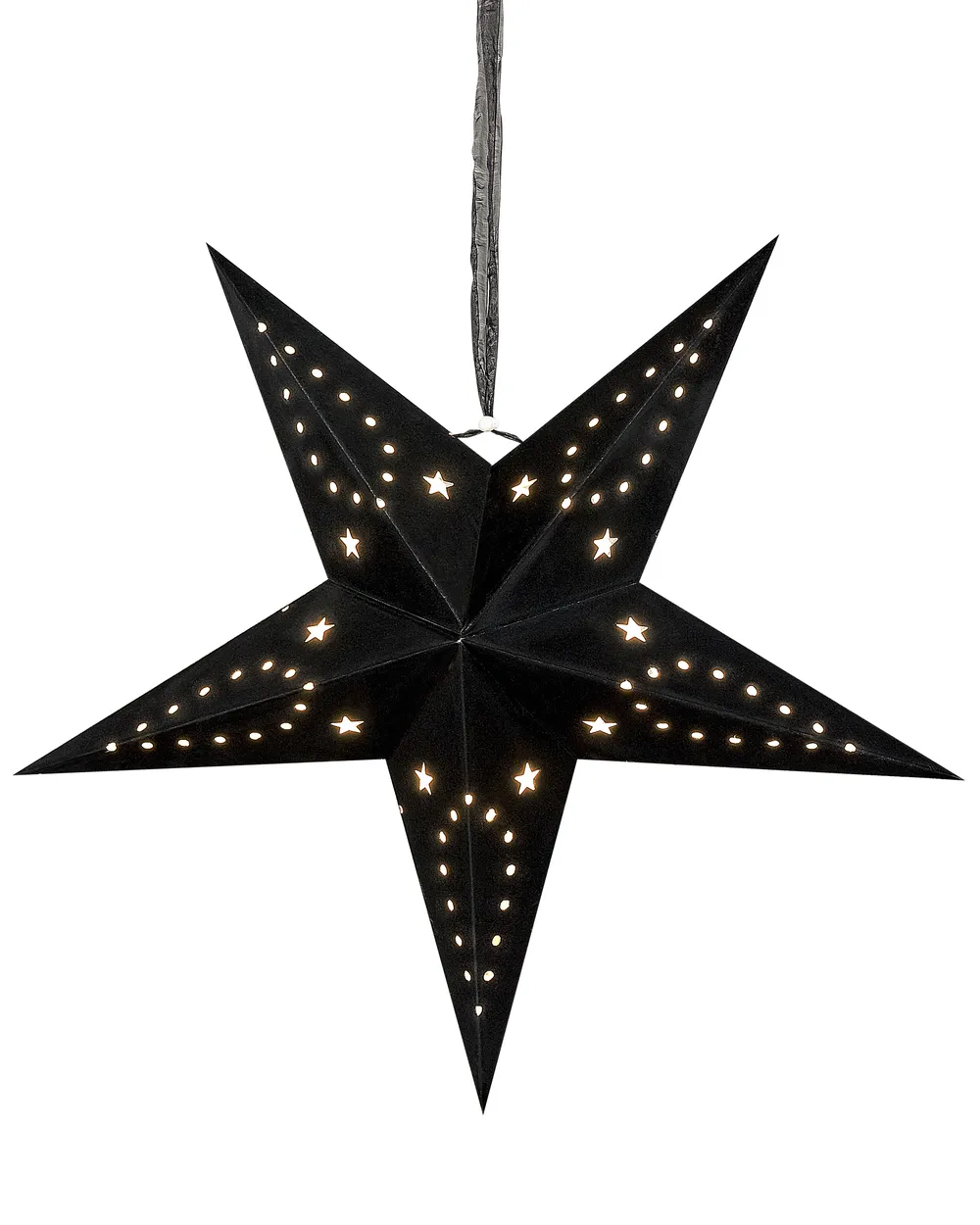 Wanddekoration 2er Set LED MOTTI 60 cm Stern Schwarz_835550