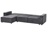 Eckschlafsofa 3-Sitzer ROMEDAL II Stoff Graphitgrau rechtsseitig_971451