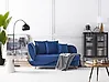 Linksseitige Chaiselongue MERI mit Stauraum Samtstoff Marineblau