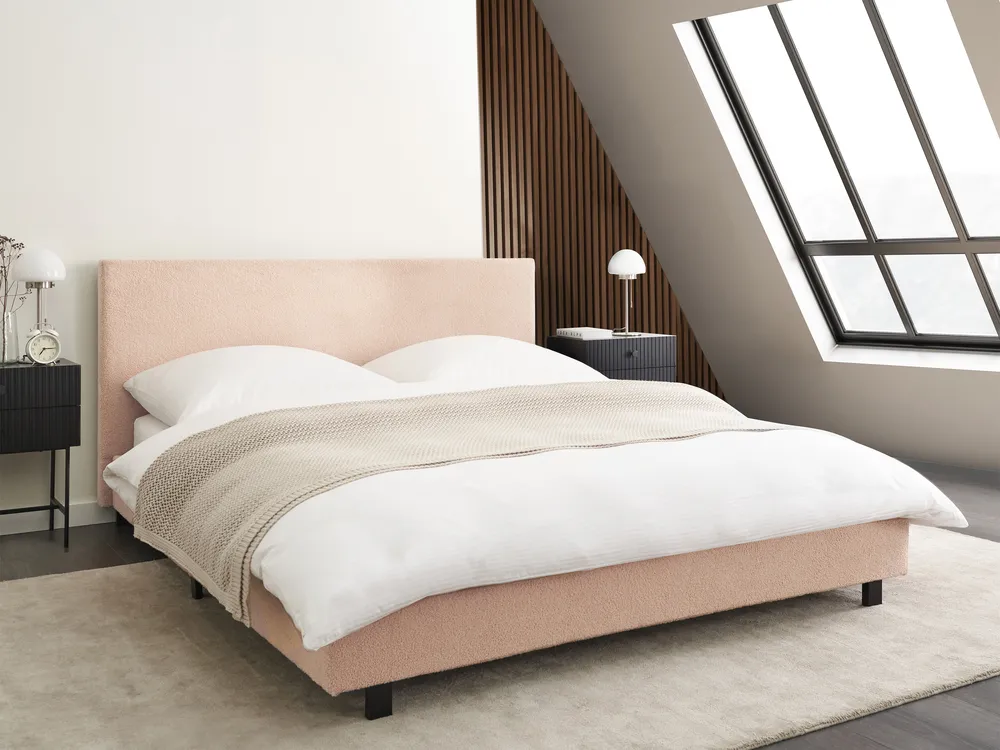 Wasserbett Bouclé ALBI 160 x 200 cm Beige