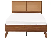 Bed PE Rattan MONPAZIER 120 x 200 cm (EU Small Double) Dark Brown_1037773