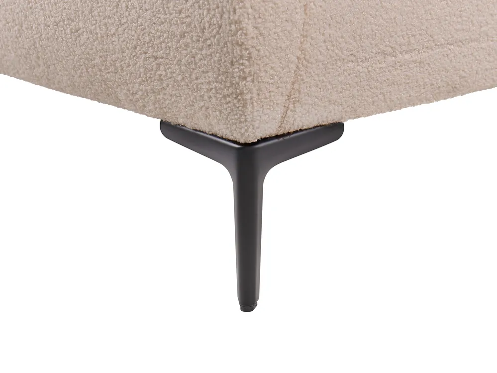 Bett mit Lattenrost Bouclé LESSAY 120 x 200 cm Taupe_1125036