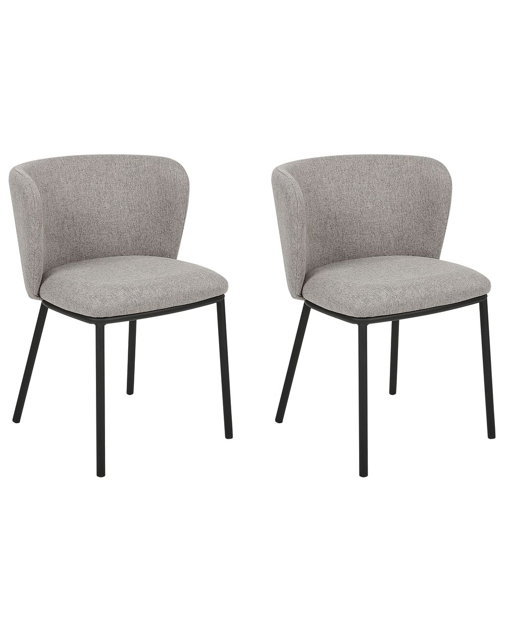 Set van 2 eetkamerstoelen MINA Stof Grijs