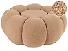 Pouf BEAUFORT Bouclé Hellbraun
