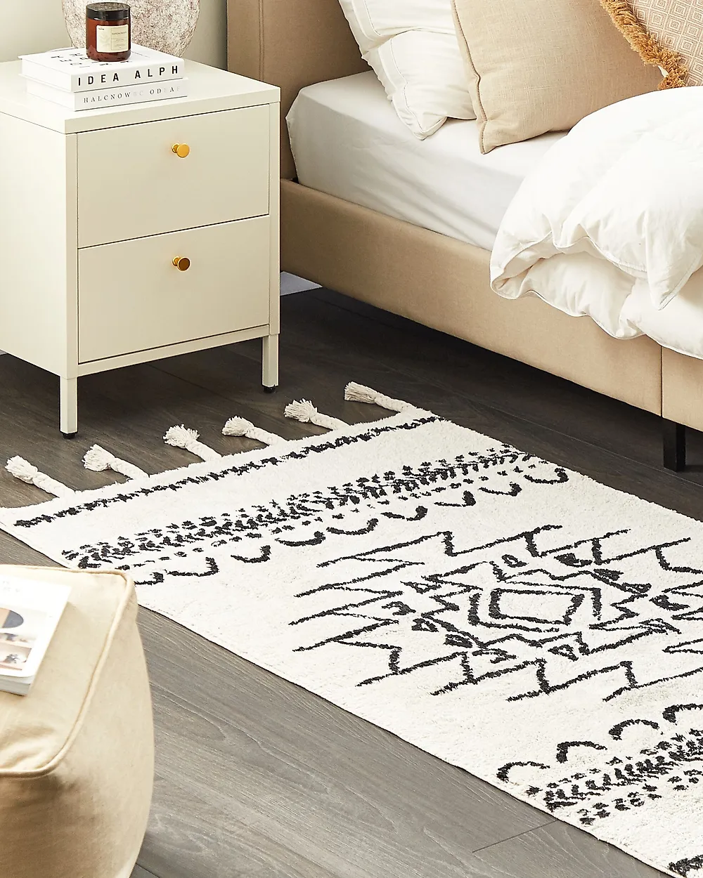 Rug KHOURIBGA Off-White 80 x 150 cm Cotton_1183439