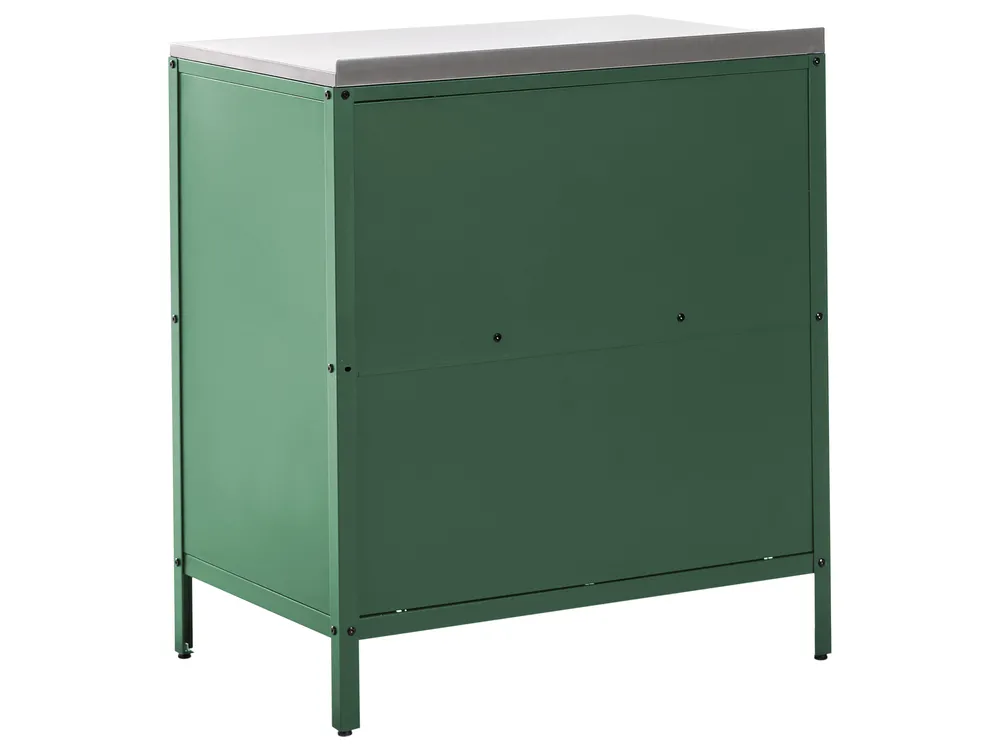 Outdoor-Küche 3er Set VILAMA Grün Metall_977034