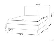 Bett mit Lattenrost Stoff IZERNORE 160 x 200 cm Dunkelgrau_863268