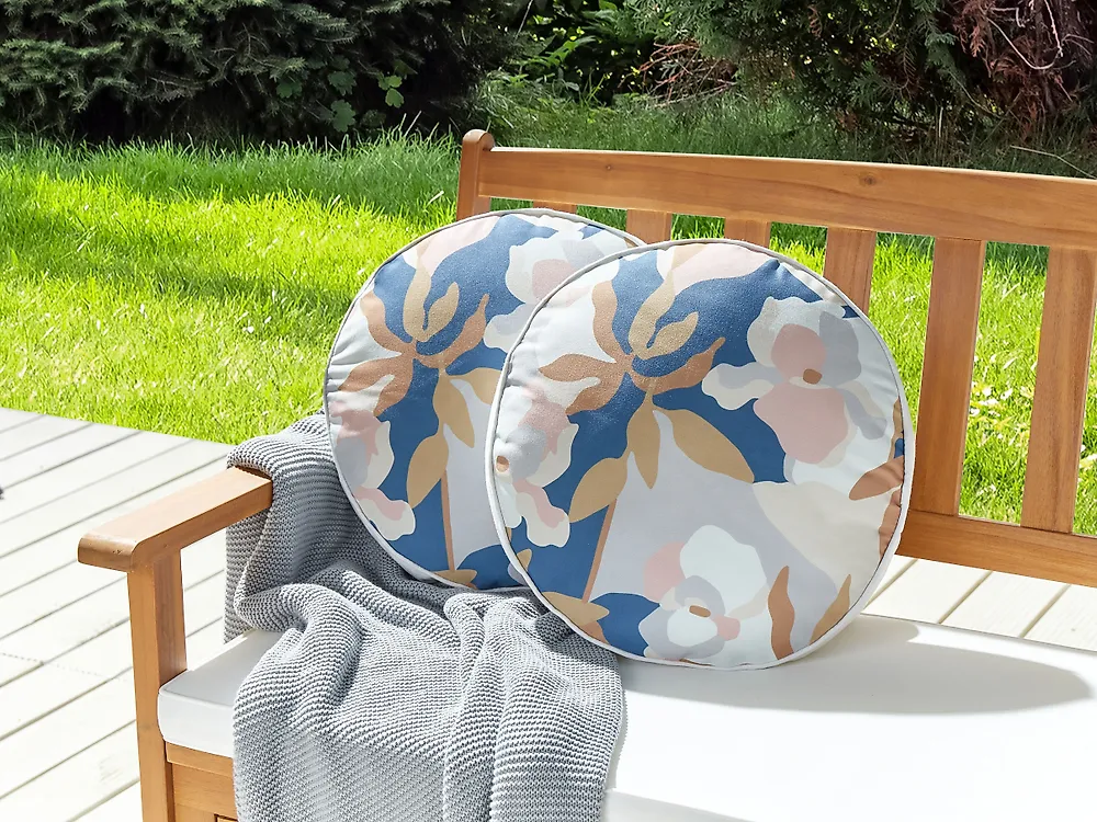 Set of 2 Outdoor Cushions VEREZZI Floral Pattern 40 x 40 cm Multicolour_1182683