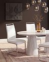 Set of 2 Faux Leather Dining Chairs White GREEDIN