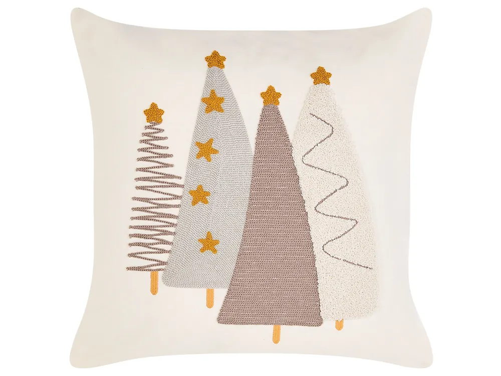 Set of 3 Decorative Cushions NOLIA 30 x 50 cm 45 x 45 cm White Christmas Motif_1164645