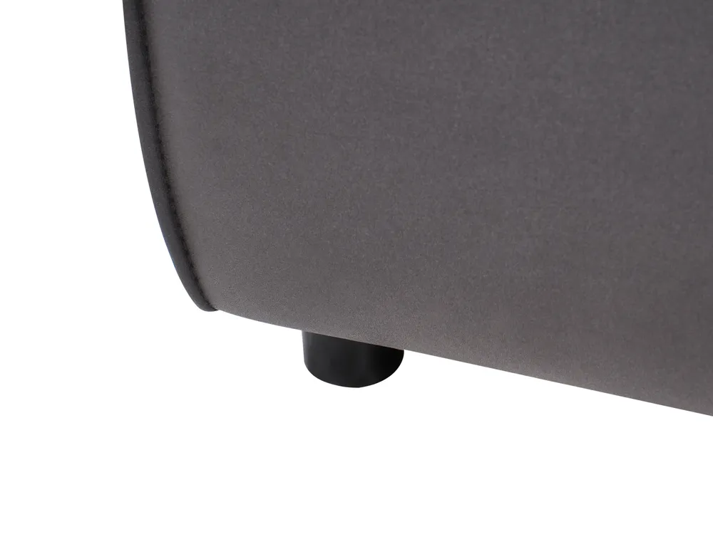 Linksseitige Chaiselongue BRANDE Stoff Schwarz_999123