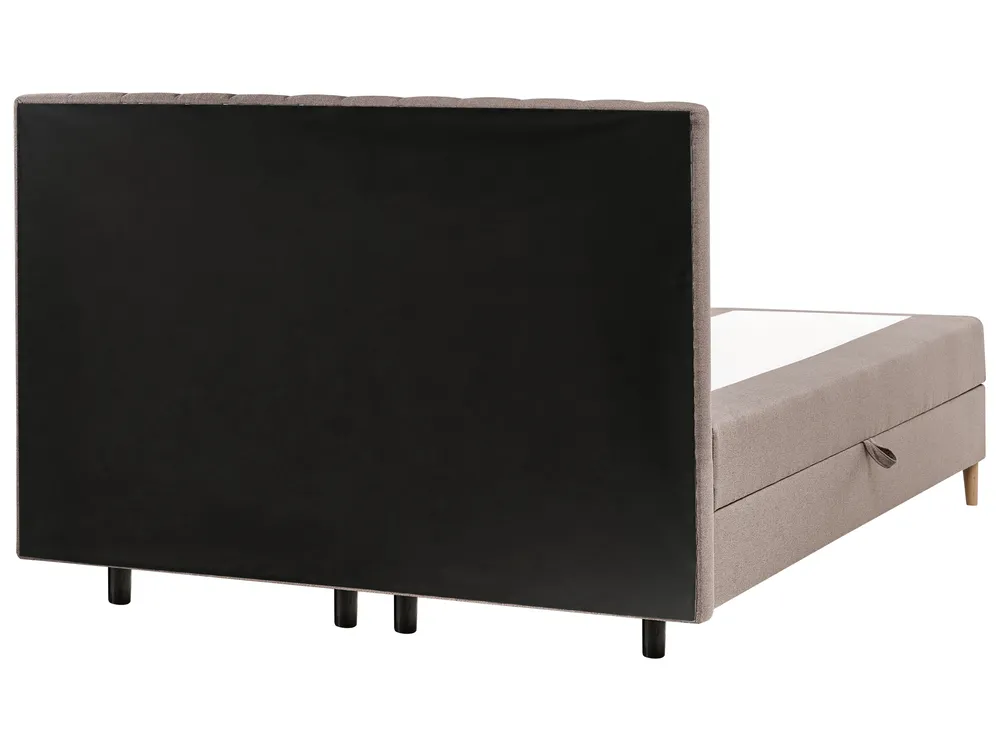 Boxspringbett mit Stauraum OFFICER Stoff Taupe 180 x 200 cm_1016327