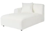 Modul Ecksofa 3-Sitzer HEDE mit Ottomane Bouclé Weiß rechtsseitig_1091960