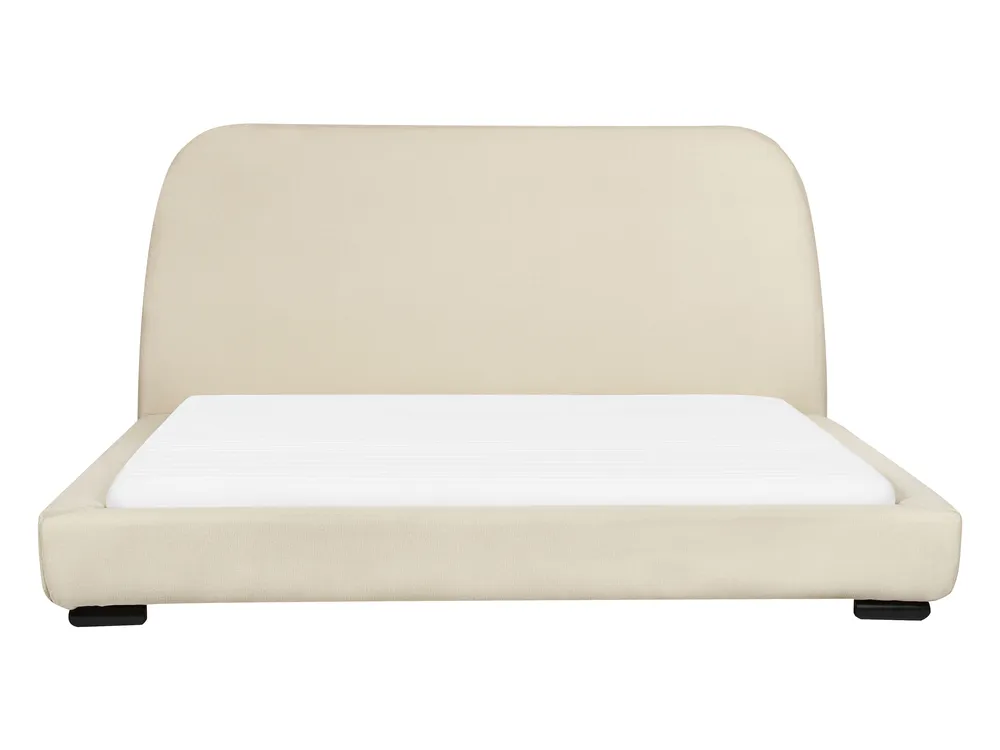 Wasserbett Stoff ROISEL 160 x 200 cm Hellbeige_937517