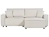 Schlafsofa KARILA mit Stauraum Stoff Hellbeige linksseitig