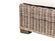 Garten Ecksofa 3-Sitzer VALLETRI Rattan Grau rechtsseitig_967862