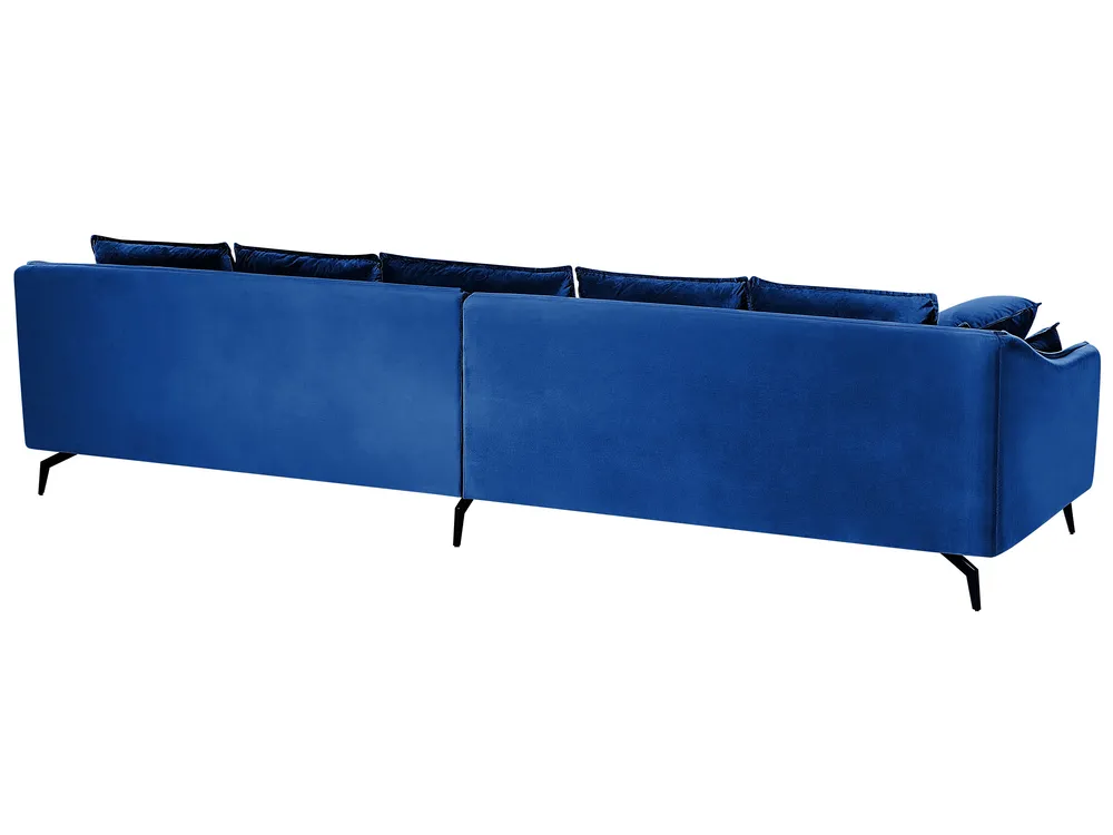 Sofa 4-Sitzer AURE Samtstoff Marineblau_851572