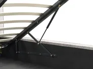 Bett mit Stauraum MOISSAC Strickvelours Schwarz / Weiß 180 x 200 cm_989422
