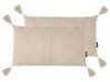 Set van 2 sierkussens CAESIA 30 x 50 cm Katoen Lichtbeige effen