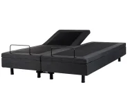 Verstellbares Bett ohne Kopfteil Stoff DUKE 160 x 200 cm Dunkelgrau_951862