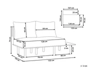 Sofa 2-Sitzer SALO mit Tischen Bouclé Dunkelgrün_932550