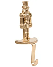 Set of 3 Christmas Stocking Holders KAJAANI 22 cm Nutcracker Gold_1010918