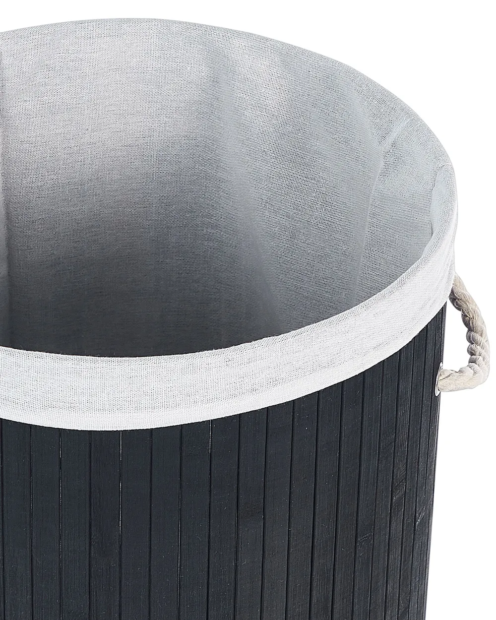 Wäschekorb SANNAR Bambus Schwarz 75 L_849824
