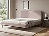 Bett mit Lattenrost Stoff CORIO 180 x 200 cm Taupe