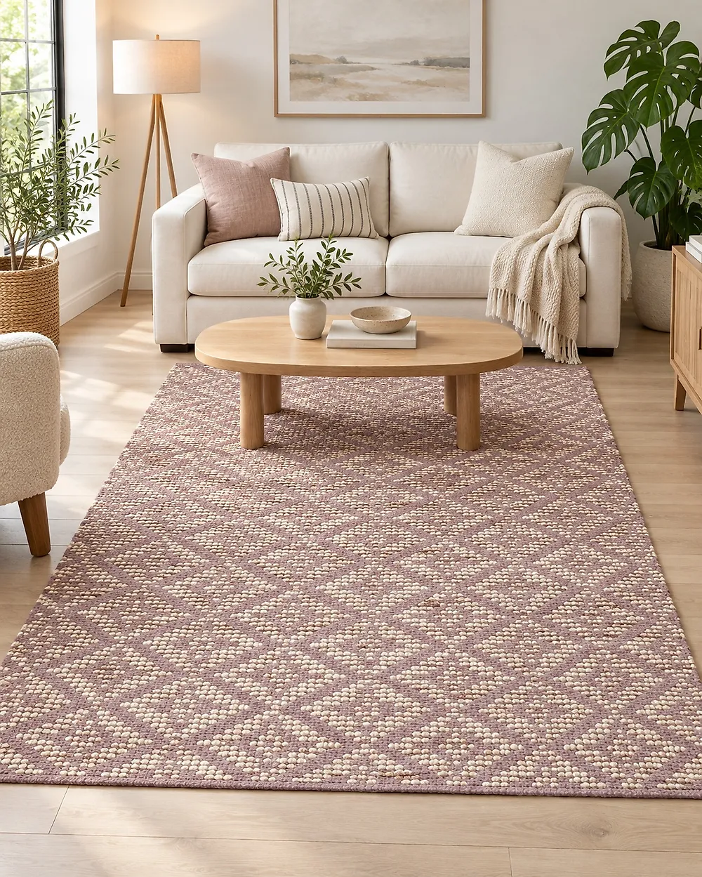 Teppich GERZE Rosa 160 x 230 cm Baumwolle