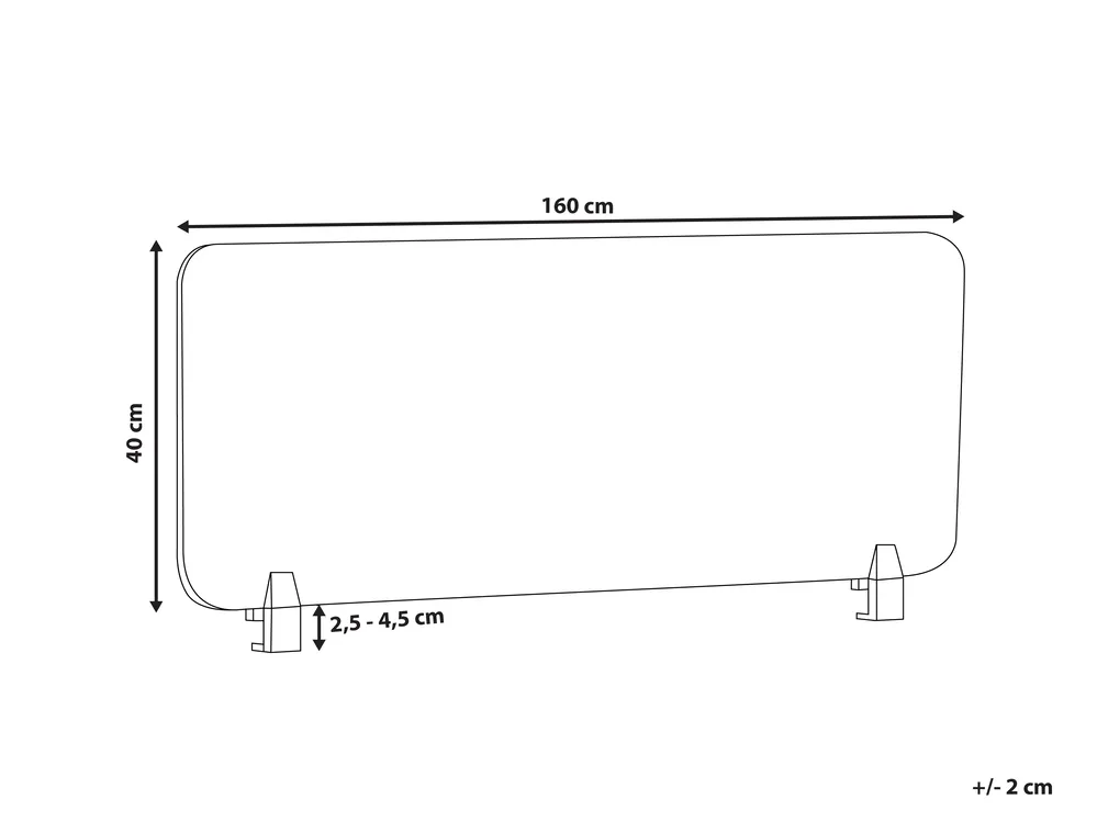 Desk Screen WALLY 160 x 40 cm Yellow_853209