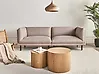 Sofa 3-Sitzer VORGOD Stoff Hellbraun