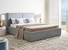 Bett mit Stauraum MOISSAC Chenillegewebe Hellblau 160 x 200 cm