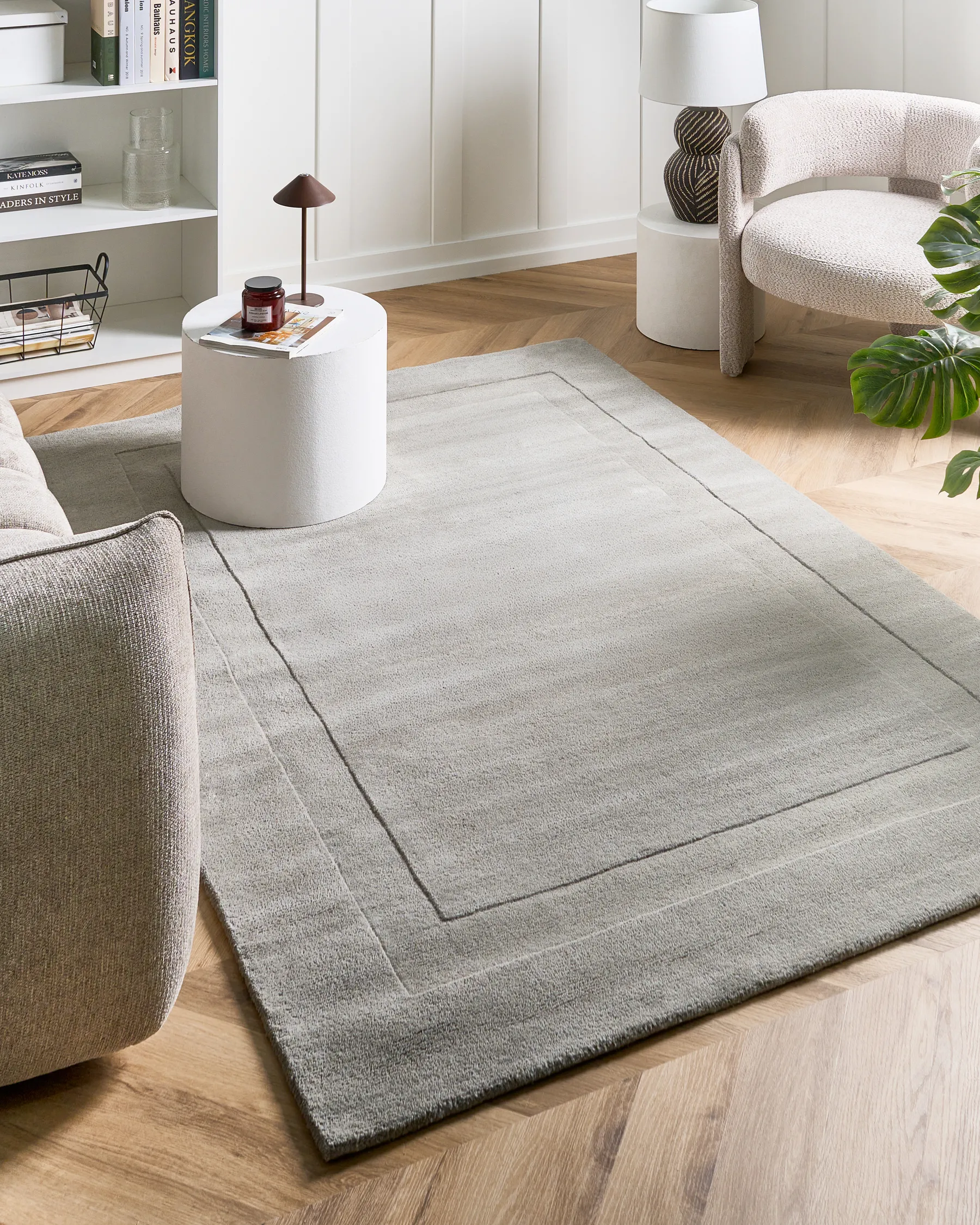Teppich KARGIL Grau 160 x 230 cm Wolle_1068851