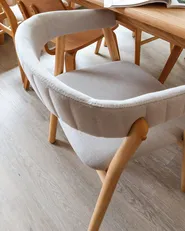 Esszimmerstuhl 2er Set MYLO Stoff Hellbraun / Grau_1022321