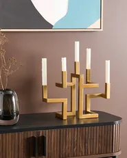 Kerzenständer RAPOSO 30 cm Metall Gold_968386