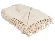 Kuscheldecke KHARI Baumwolle 200 x 200 cm Hellbeige_1067495