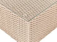 Lounge Set mit Tisch 8-Sitzer XXL modular Polyrattan Beige rechtsseitig_905112