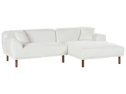 Ecksofa 3-Sitzer HOLT Bouclé Weiß linksseitig_960502