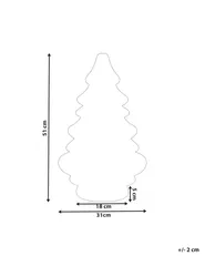 Weihnachtsdekoration Tischlampe DREVJA 51 cm Weihnachtsbaum Beige_1031817