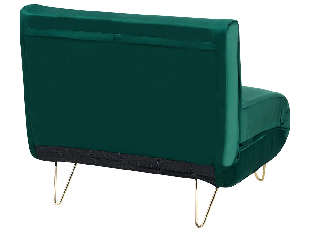 1-Sitzer Schlafsofa VESTFOLD Samtstoff Dunkelgrün_937976